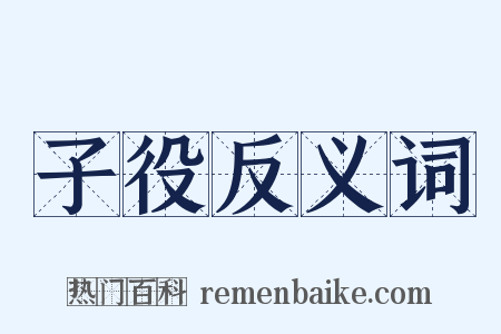 子役反义词是什么意思的图片